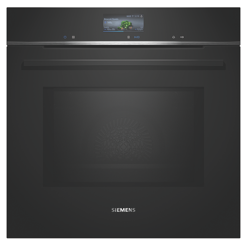 SIEMENS Einbaubackofen HM736GAB1 mit Mikrowelle und Katalyse  Schwarz HM736GAB1