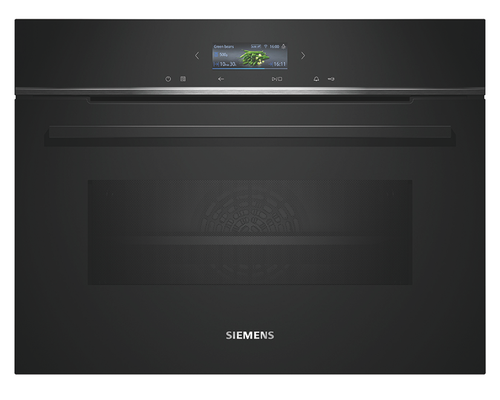 SIEMENS Mikrowellen- Kompaktbackofen CM724G1B1 mit Hydrolyse  Schwarz CM724G1B1