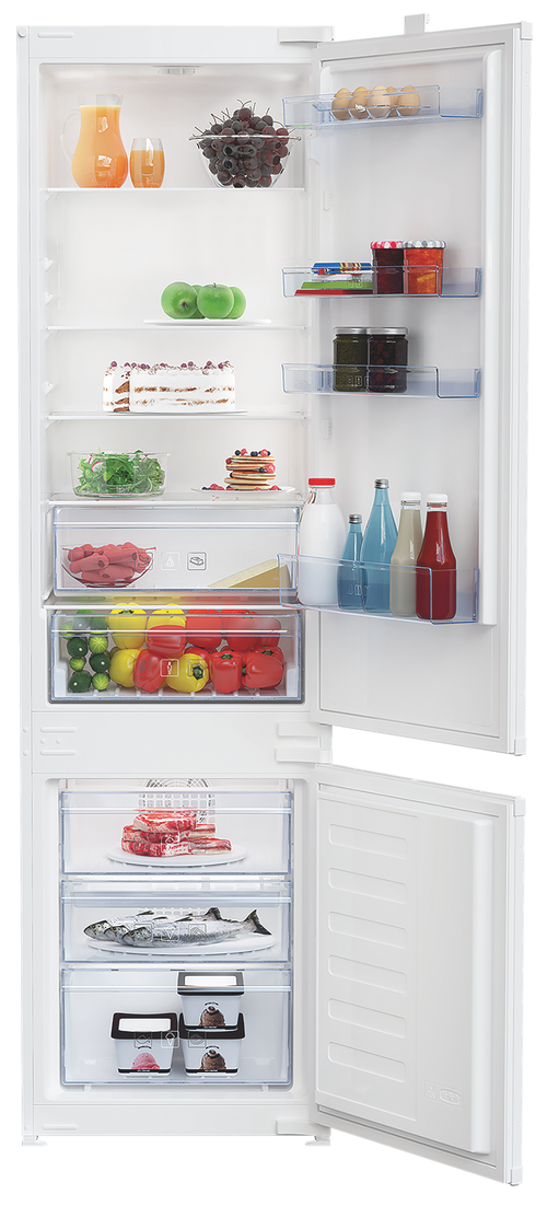 BEKO Integrierte Kühl- Gefrierkombination BCHA306K4SN mit NoFrost-Technik BCHA306K4SN