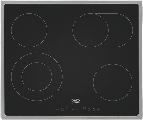 BEKO Glaskeramik-Kochfeld EB9741 XHL, Sologerät Edelstahlrahmen EB9741XHL