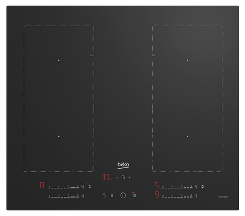 BEKO Glaskeramik- Induktionskochfeld HII64725UF2T, autark Rahmenlos HII64725UF2T