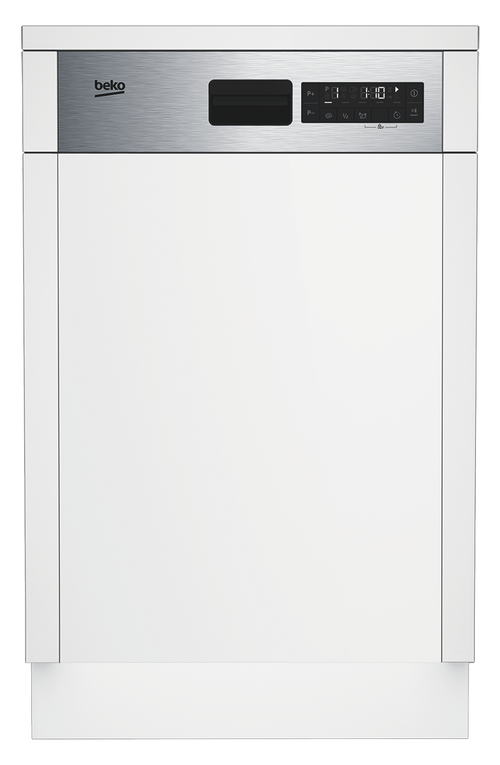 BEKO Integrierter Geschirrspüler BDSS25N20X, 5 Programme Edelstahl BDSS25N20X