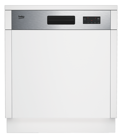 BEKO Integrierter Geschirrspüler BDSN15N20X, 5 Programme Edelstahl BDSN15N20X