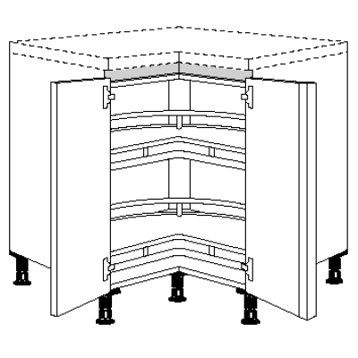 Eckschrank Line-N XL 792 mm