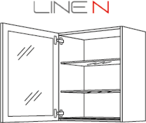 Glas-Hängeschrank-Griffloss