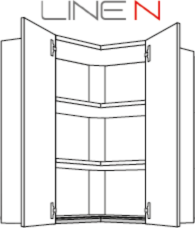 Eck-Hängeschrank-Griffloss